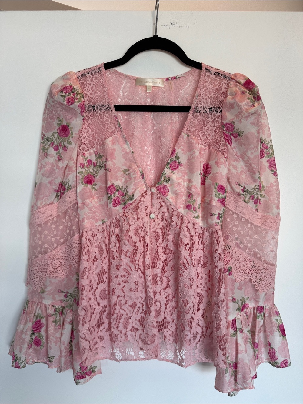 LoveShackFancy Priea Pink Blouse / Top - XS